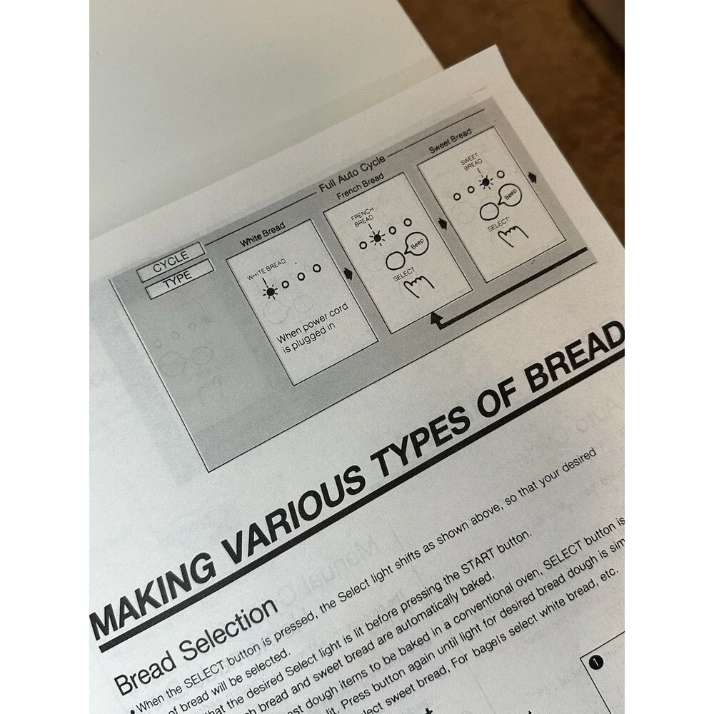 WELBILT Bread Machine Instruction Manual ABM-100 Directions Recipes Owner Baking